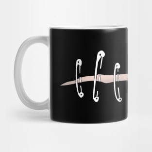 safety pin shirt Mug